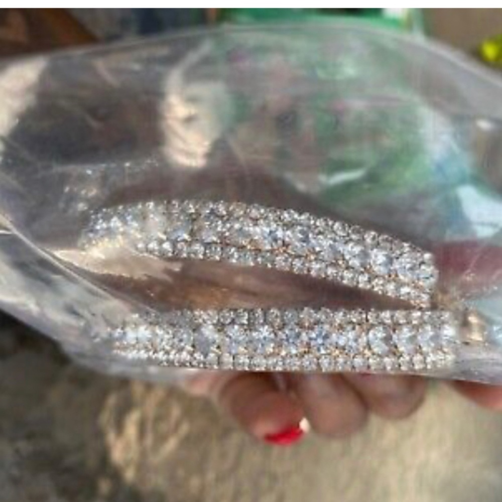 Large Rhinestoned earrings